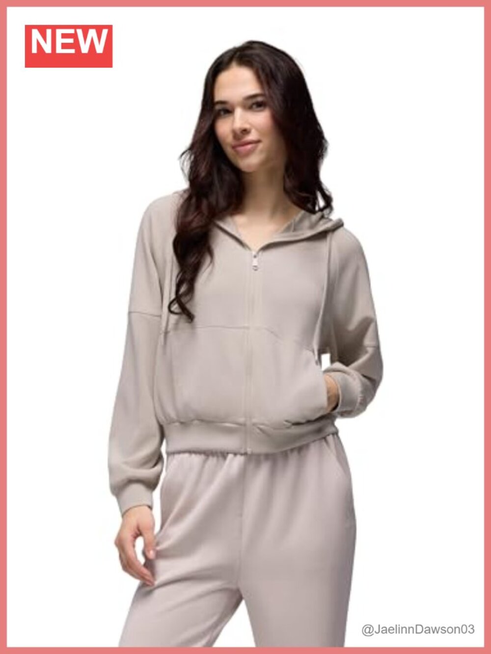 Womens Full Zip Hoodie TENCEL Modal Relaxed Fit Sweatshirt
